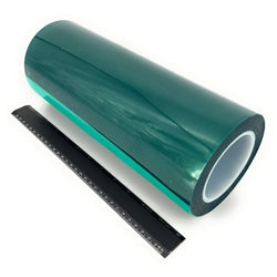 High Temp Masking Supply Green Polyester Tape - 12.00” Wide With Liner For Die Cuts/Vinyl Cutter/Plotter