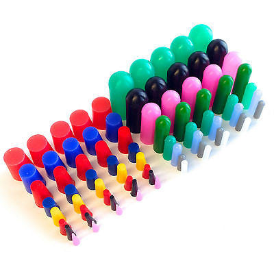80pc High Temp Silicone Rubber Cap Plug Combo Kit Powder Coating Paint Masking