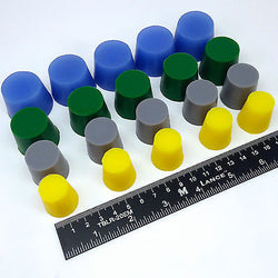 20pc XL High Temp Silicone Rubber Tapered Stopper Plug Kit Powder Coating Paint