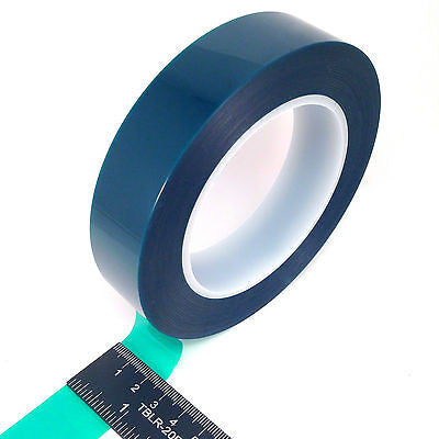 1" Wide x 72 Yards Green Polyester PET Tape – Made in USA – for Powder Coating, Ceramic Coating, Painting, Plating, Anodizing, Splicing, Sublimation, and More