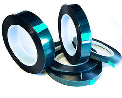 High Temp Masking Supply Green Polyester Tape 5 Roll Set - .250" to 1.00” Wide - Made in the USA