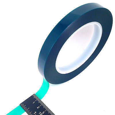 1/2" Wide x 72 Yards Green Polyester PET Tape – Made in USA – for Powder Coating, Ceramic Coating, Painting, Plating, Anodizing, Splicing, Sublimation, and More
