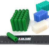 175pc High Temp Silicone Rubber End Cap Kit Powder Coating Paint Assortment