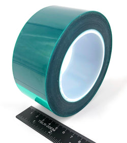 2" Wide x 72 Yards Green Polyester PET Tape – Made in USA – for Powder Coating, Ceramic Coating, Painting, Plating, Anodizing, Splicing, Sublimation, and More