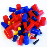 High Temp Masking Supply 160 Piece Silicone Rubber Plug and Cap Set - 1/16" to 3/4" Range