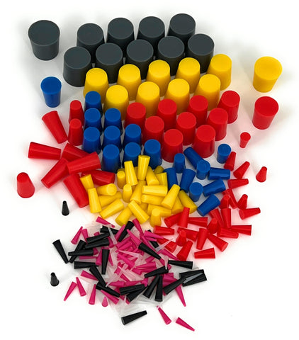 High Temp Masking Supply 235 Piece Silicone Rubber Plug Set - 1/32 to