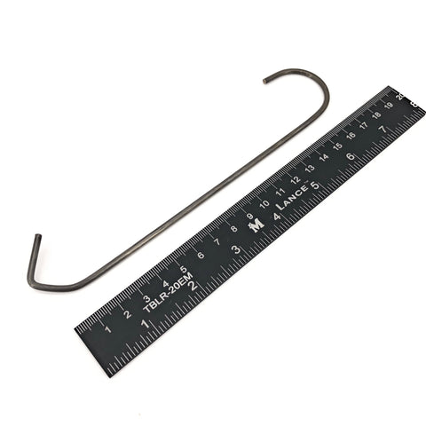 6 Inch Long S-Hooks, 0.076" Wire Diameter - Spring Steel Utility Hooks For Painting, Powder Coating, Hanging