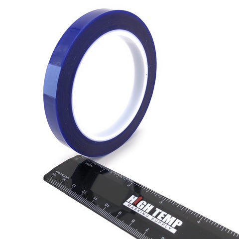 1/2" X 72 Yards HIGH TEMP Blue Polyester Masking Heat Tape Powder Coating Paint