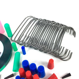 124 Piece High Temp Silicone Rubber Masking Kit Powder Coating Paint Caps Plugs Tape